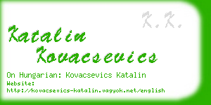 katalin kovacsevics business card